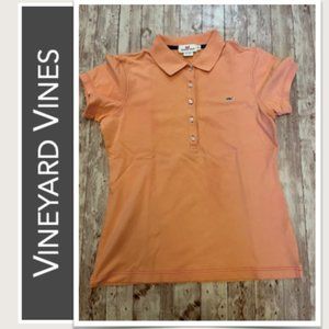 Vineyard Vines Girl’s Polo Shirt in Orange Short-sleeve Size XS